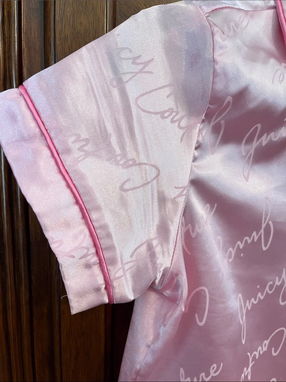 Juicy Couture Girl’s Light Pink Satin Short Pajama Set